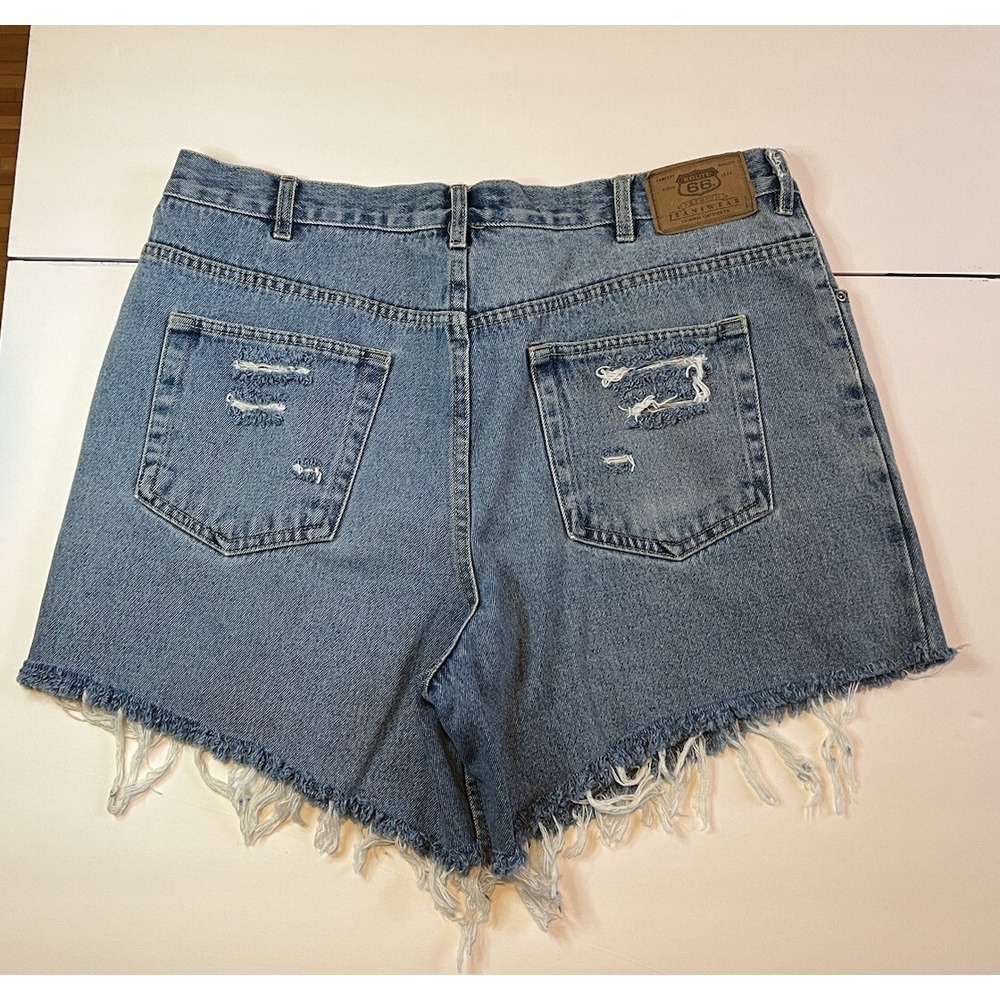 Route 66 relaxed fit cut off shorts custom frayed size 40 100% cotton BR - Picture 9 of 9